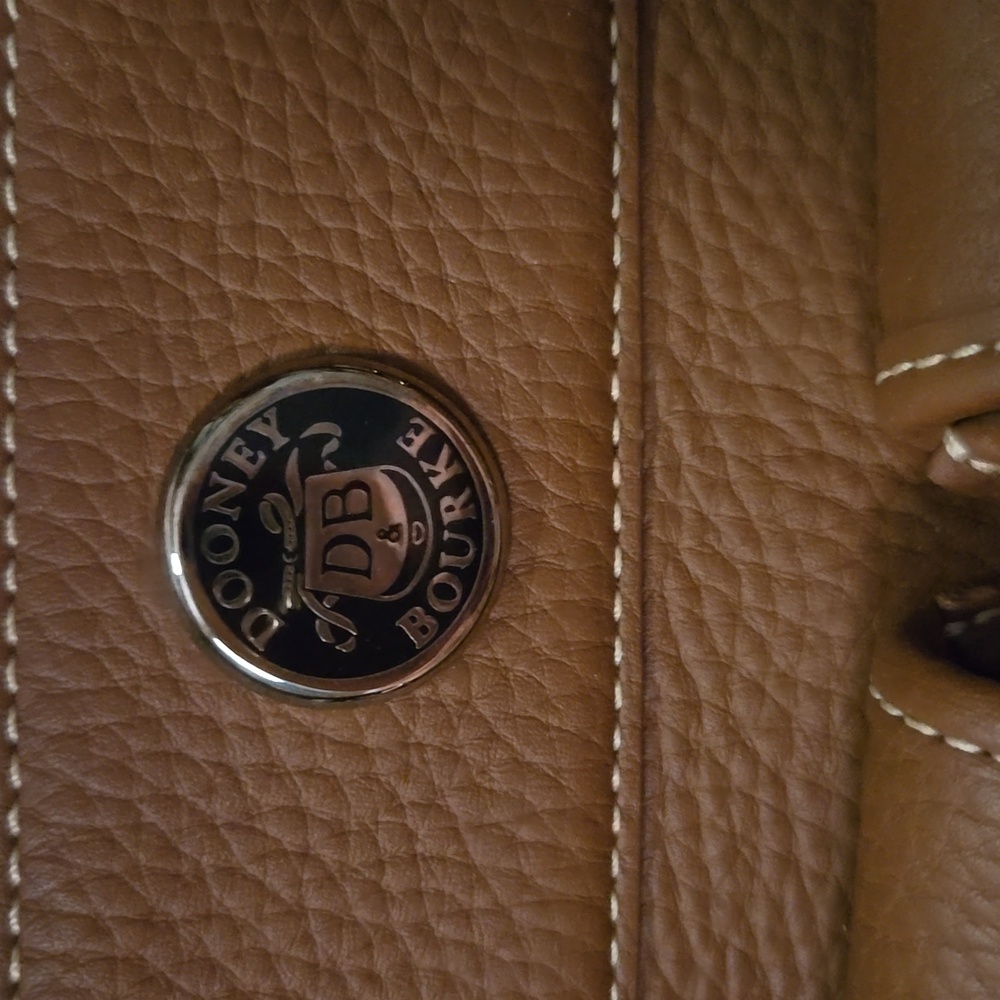 Dooney & Bourke Double Pocket Tote, Brown Leather - Picture 3 of 8